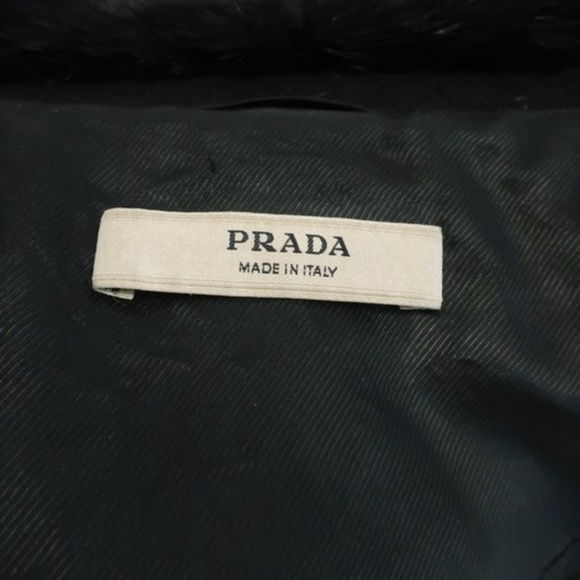 Prada Mink Fur Collar Coat Black Wool-Cashmere - Picture 7 of 7